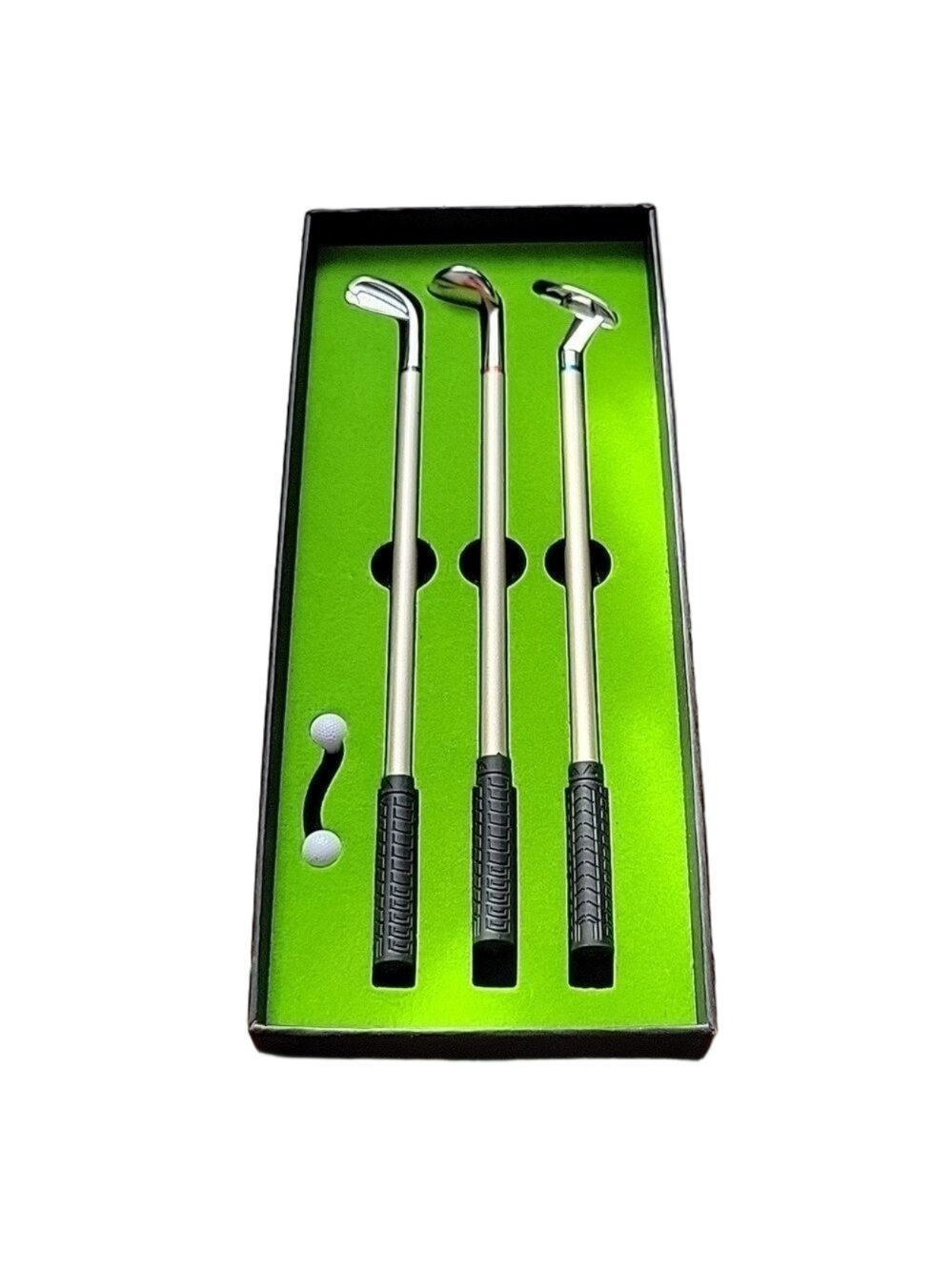 Miniature Golf Club Pen Set, Putter, Wood & Iron, Desk Decor, Novelty Gift